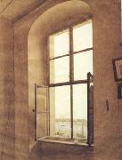 Caspar David Friedrich View of the Artist's Studio Left Window (mk10) Spain oil painting artist